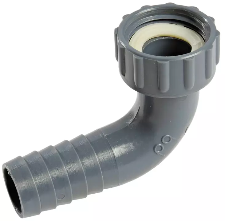 Letkuliitin 90° naaras 1" 1/2 x 38mm - Läpiviennit, letkuliitos ja sulkuhanat - D124124 - 1
