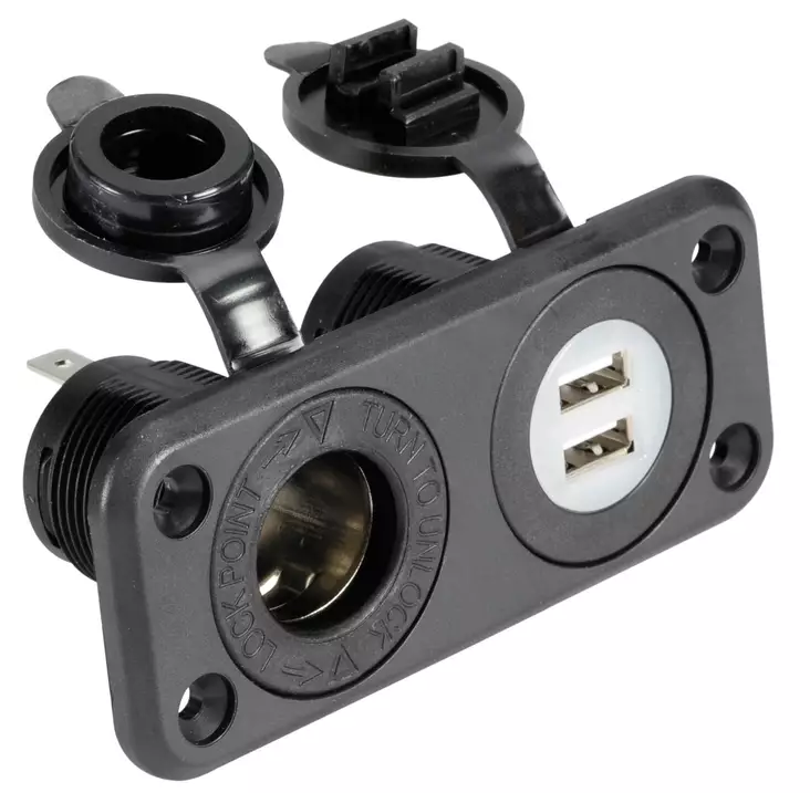 Power socket + USB - Venesähkön asennustarvikkeet - D210094 - 1
