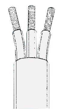 Sähköjohto 3x2.5mm² x 50m mu/va/si - Venesähkön asennustarvikkeet - D123194 - 1