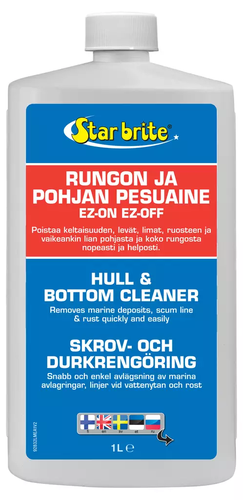 Star brite EZ-ON EZ-OFF rungon pesuaine & näkinpoisto 1L - Veneen puhdistus ja kiillotus - D259554 - 1