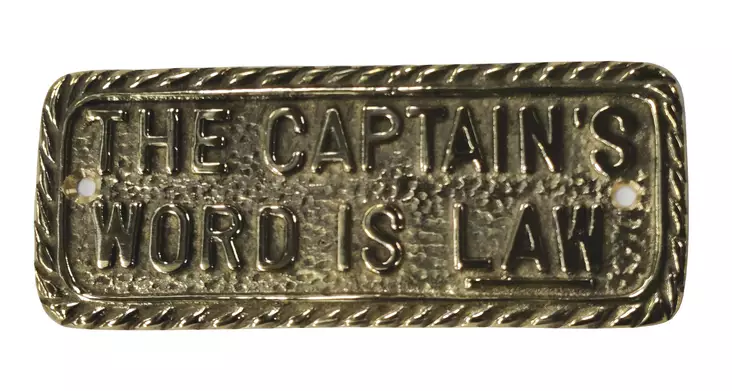 'THE CAPTAIN'S WORD IS LAW'-KYLTTI - Lahjatavarat - M9519036504 - 1