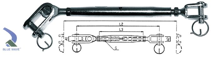 VANTTIRUUVI M16 RUOST. 320016 - Purjevenetarvikkeet - M9513044014 - 1