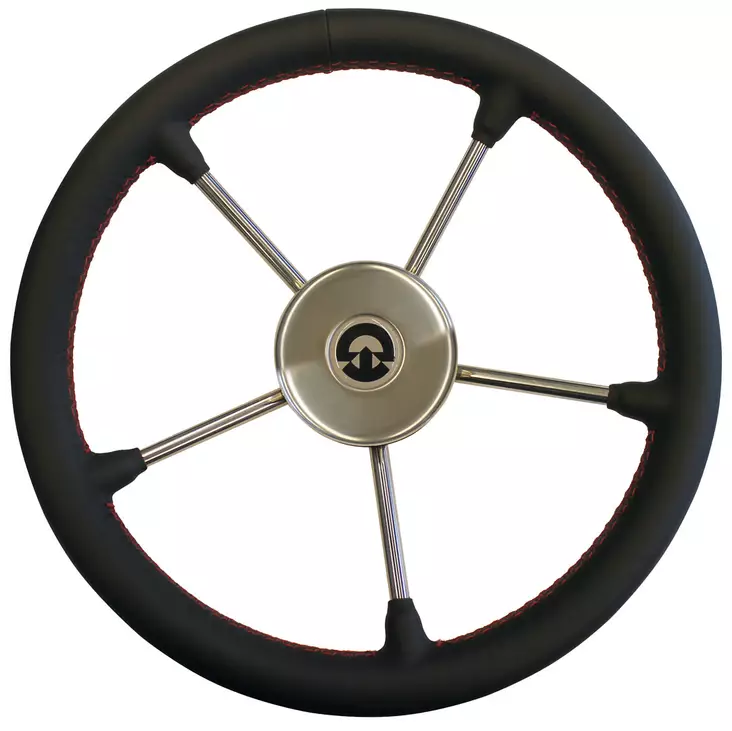 NAHKAINEN OHJAUSPYÖRÄ MUSTA/PUNAINEN/TER - Veneen ohjaus ja hallinta - M9513002104 - 1