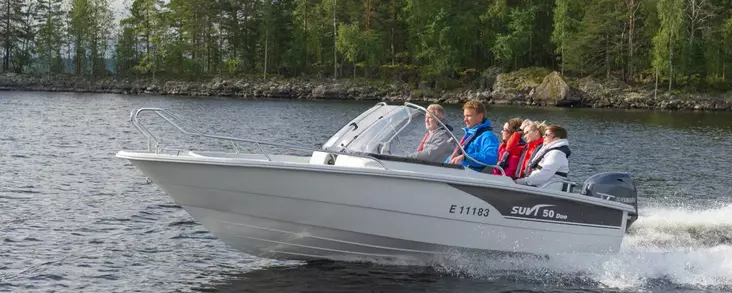 Suvi 50 Duo Pulpettivene Premium Pehmusteet Peräkuomu ilman moottoria - Suvi Lasikuituveneet - 38254 - 1