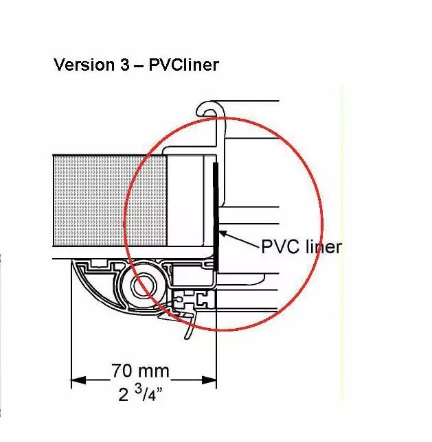 HATCH LINER 68 mm - Läpiviennit, letkuliitos ja sulkuhanat - M9512501915 - 1