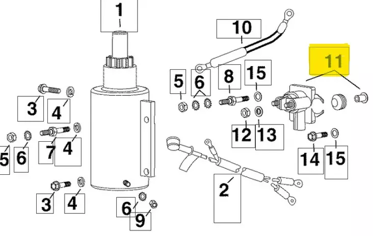 Starttirele/Kit Solenoid Evinrude E-tec 40-300 hv - Evinrude/Johnson osat perämoottoreille - 50365 - 1