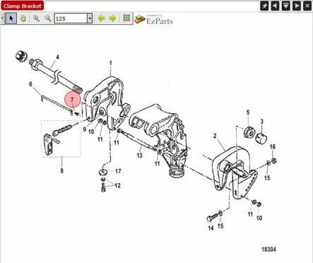 Jousi/Spring Clamp Bracket Mercury 4-20hv - Mercury/Mercruiser osat - 41985 - 2