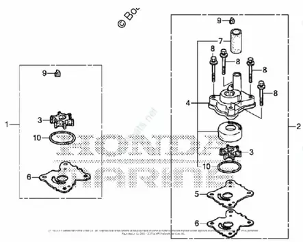 Siipipyörä Honda BF8-BF20 - Perämoottorin Jäähdytys - 41435 - 2