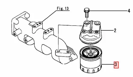 Yanmar Fuel Filter Polttoainesuodatin 3JH-4JH-4JM (129470-55703) - Yanmar moottorin alkuperäisosat - 33905 - 2