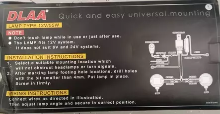 DLAA Halogeenilamppu (Pari) LAI029 12V/55W - Yamaha Moto - 42465 - 2