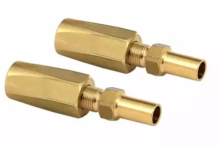 Letkuliitinsarja (2kpl) VETUS Nylon letkulle Ø8×12 suora messinkiliitin - Vetus moottorin alkuperäisosat - 11825 - 1