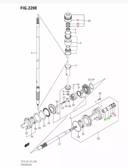 Neulalaakeri Potkuriakseli/Bearing (30x40x25) Suzuki DF150-300 DT150-225 - Suzuki osat perämoottorille - 42845 - 2