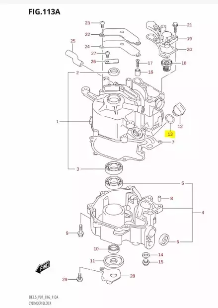O-Rengas Öljyntäyttökorkkiin/O-Ring Suzuki DF2.5-DF6 - Suzuki osat perämoottorille - 42955 - 2