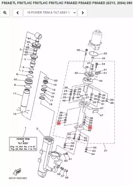 O-Rengas Trimmiin/O-Ring Power Trim & Tilt Yamaha - Yamaha muut - 18775 - 2