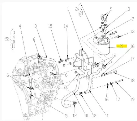 Polttoainesuodatin/Fuel Filter Nanni Diesel - Sisäperämoottorin osat - 50465 - 1
