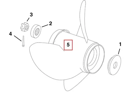 Potkuri/Propeller Aluminium 13.5X15 13-rihlaa RH 40-130hv - Evinrude/Johnson potkurit - 50525 - 1