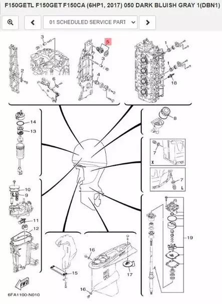 Termostaatti/Thermostat Yamaha F150G F175A/C F200B/F/G - Yamaha muut - 33175 - 2
