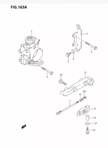 Throttle Rod Connector Suzuki - Suzuki osat perämoottorille - 36865 - 2