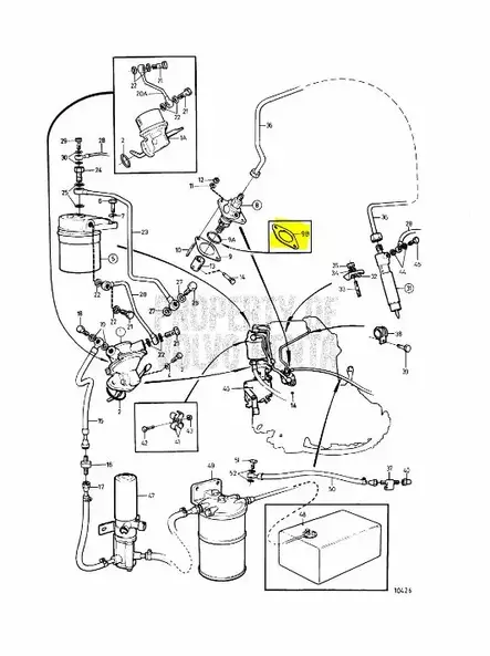 Tiiviste/Gasket Fuel System Volvo penta - Sisäperämoottorin osat - 6845 - 2