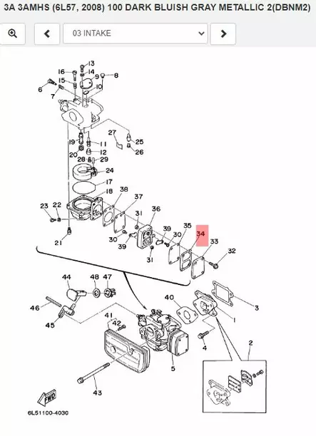 Tiiviste Polttoainepumppu/Fuel Pump Gasket Yamaha 3A MALTA 6C 6D 8C 9.9F 15F - Yamaha muut - 17185 - 2