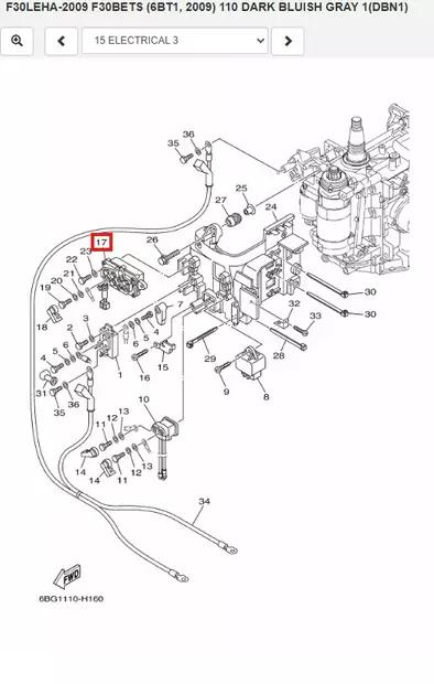 Trimmirele/Relay Assy Yamaha F20-F250hv - Yamaha osat perämoottoreille - 51295 - 1