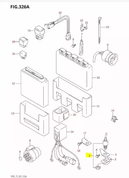 Vapaakytkin/Switch Neutral Suzuki DF40-DF140 DT100 DT150 DT200 - Perämoottorin Sähköosat - 42835 - 2