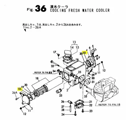 YANMAR O-rengas tiiviste Lämmönvaihdin 2GM20F 2GMF 3GM30F 3GMF 3HM35F - Yanmar moottorin alkuperäisosat - 34115 - 2