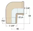 KULMA 90° 1'1/4 UROS-NAARAS, PRONSSI - Veneen LVI - M9515015215 - 3