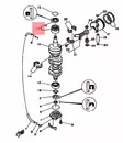 Laakeri/Bearing Crankshaft Yamaha 75-90hv 2-T - Yamaha muut - 40275 - 2