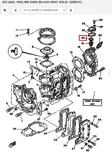 Aluslevy Termostaatti/Washer Plate (650) Yamaha 2-T 9.9-30hv - Yamaha varaosat - 52595 - 1