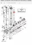 Hela vesipumppu/Drive Shaft Collar Metalli Yamaha 80-250hv - Yamaha osat perämoottoreille - 50965 - 1