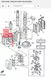 Tiiviste/Gasket Valve Seat Yamaha 175D/F 200C/G 225A/B/D 2-T - Yamaha muut - 38405 - 7