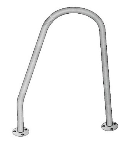 Hainevä KEULAKAIDE 600mm Putken halkaisija 25 mm. Korkeus 600 mm. - Lisävarusteasennukset veneisiin - 2305 - 1