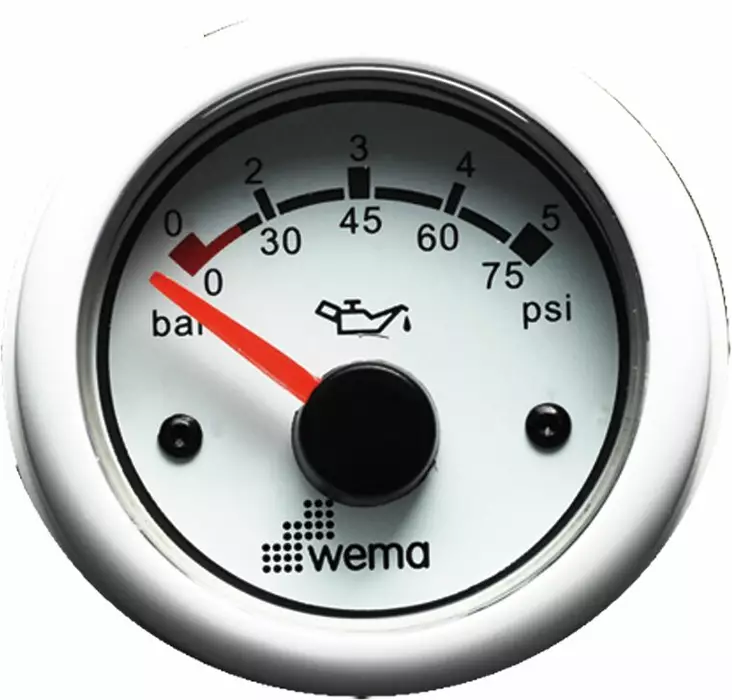 ÖLJYPAINEMITTARI 5 BAR, VALKOINEN - Venesähkö - M9514700445 - 1