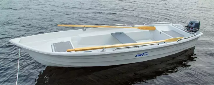 Suvi 450 Soutuvene sis. Airot Sadevesityhjentyvä - Suvi Lasikuituveneet - 33945 - 1