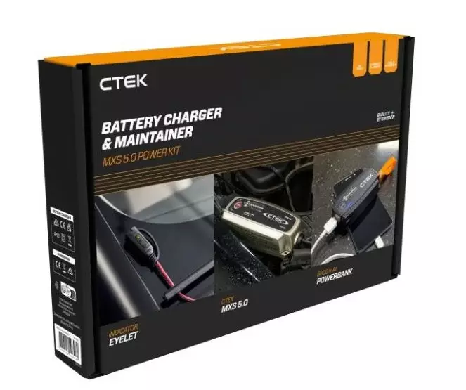 Automaatti akkulaturi CTEK MXS 3.8+Power bank 5000mAh setti - Venesähkö - 50896 - 1