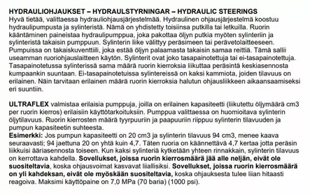 Hydrauliohjauspaketti Keskimoottoriveneille alle 9m/max.21solmua - Hydrauliohjaukset - 2326 - 2