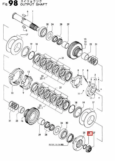 Yanmar Gearbox O-rengas KBW20 KBW20-1 KBW21 - Yanmar moottorin alkuperäisosat - 34386 - 2