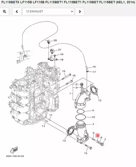 Anodi/Anode Exhaust F115B - F130A - VF115A Yamaha - Yamaha sinkkianodit - 33496 - 2
