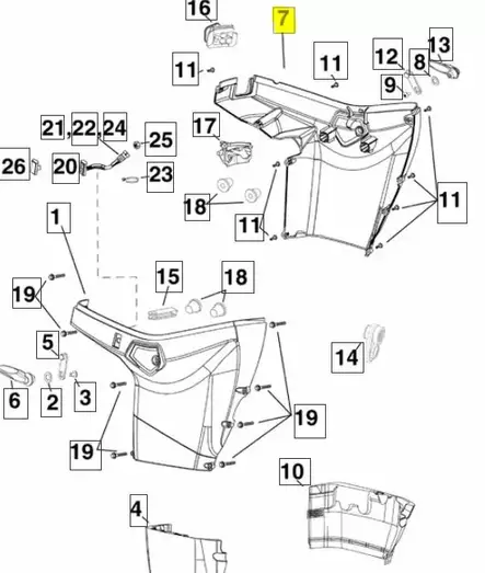 KÄYTETTY-Evinrude Motor Cover/LMC AY,I2 STBD BLU E40-E60hv Sininen - Evinrude/Johnson osat perämoottoreille - 42806 - 2