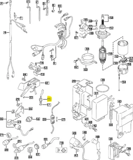 Lämpötila-anturi/Sensor Assy Temp sylinteriin Johnson/Evinrude 25-70 hv - Evinrude/Johnson osat perämoottoreille - 50366 - 1