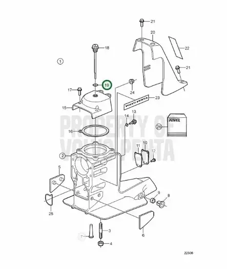 Mittatikun O-rengas/O-Ring Volvo Penta SX - Sisäperämoottorin osat - 50496 - 2