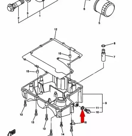 Öljytulpan Tiiviste/Gasket Yamaha Moto Moottoripyörä/ATV - Yamaha Moto - 18826 - 2