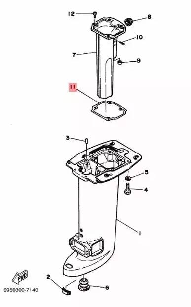 Pakosarjan Tiiviste/Gasket Exhaust Manifold 20C/25V/30G Yamaha - Yamaha muut - 33936 - 2