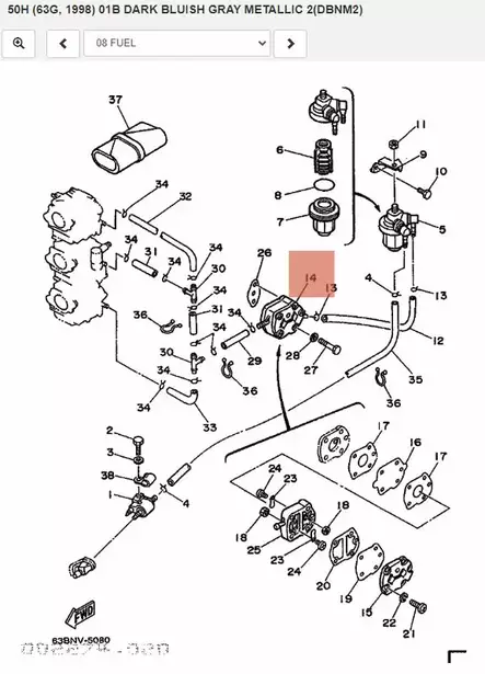 Polttoainepumppu/Fuel Pump Assy Yamaha 2 - Yamaha muut - 38956 - 2