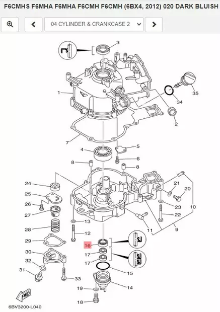 Stefa Kampiakseli/Oil seal Cylinder & Crankcase Yamaha 22x30x7 - Yamaha muut - 7236 - 2