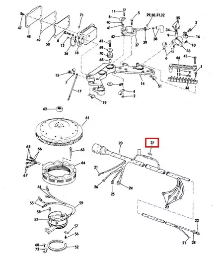 Sulake/Fuse-20A-S. Evinrude/Johnson - Evinrude/Johnson osat perämoottoreille - 52546 - 1