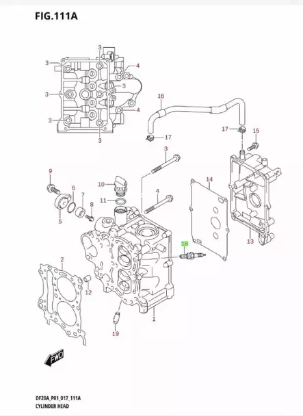 Sytytystulppa CPR6EA Suzuki F4-F30 (09482-00L04-000) - Perämoottorin Sähköosat - 34566 - 2