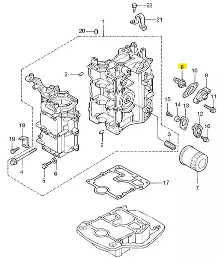 Termostaatti/Thermostat Tohatsu MFS8 - MFS30 60º - Perämoottorin tarvikeosat - 50356 - 1