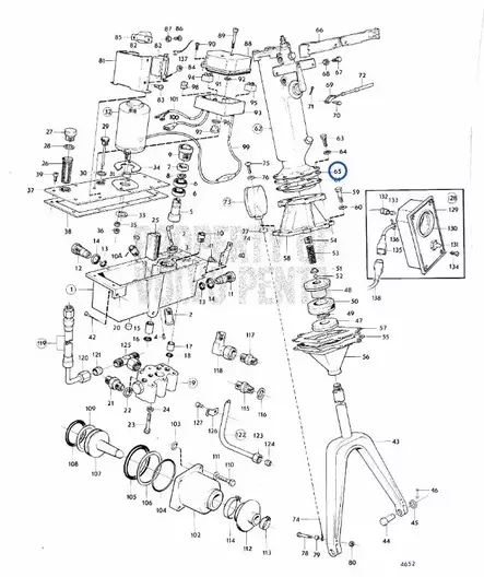 Tiiviste/Gasket Hydraulisylinteri/Hydraulic System Volvo Penta - Sisäperämoottorin osat - 6566 - 2